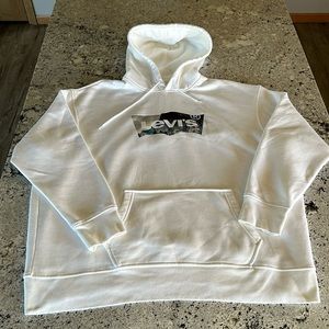 Levi’s Men’s Nature Logo Hooded Sweatshirt - White - XXL